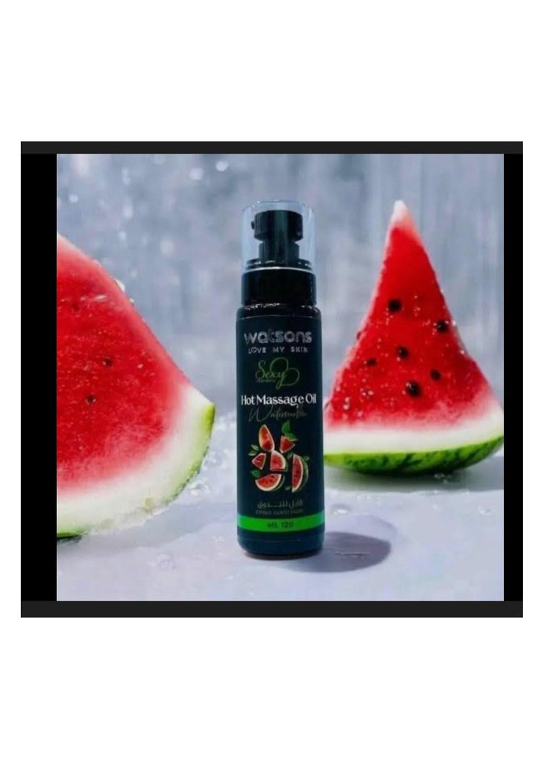 Watermelon massage oil, tasteable - 120ml
